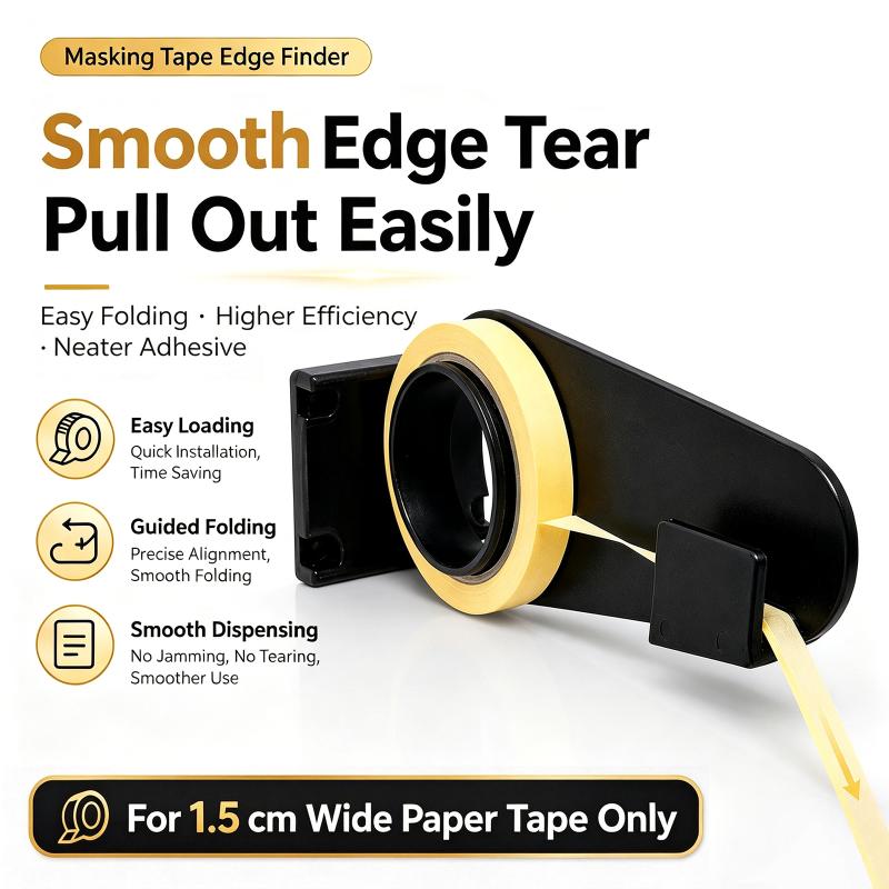 Auto Masking Tape Folding Flanging Tool Quick Dispense Time Saving Portable Tool for Car Modification Paint Projects