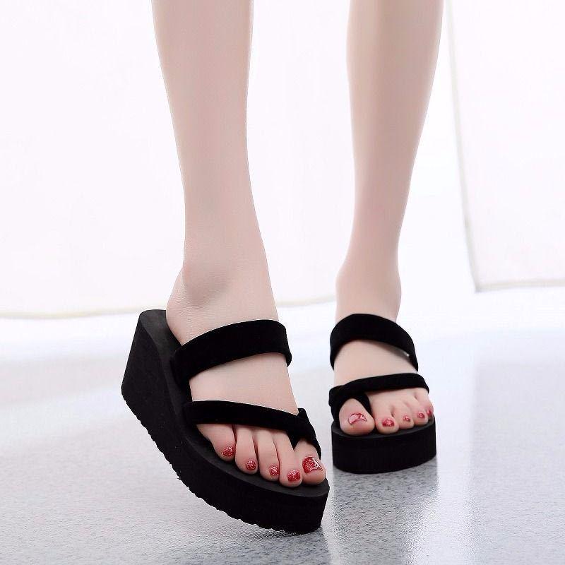 

Korean Style Women s Sandals & Flip-Flops for Summer - Thick Bottom & High Heels 40
