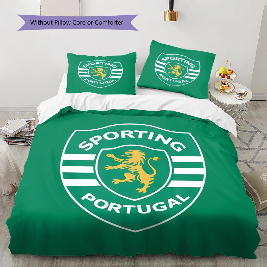 sporting fc Pattern Bedding Home Decoration Birthday Gift (1 * duvet cover + 2 * pillowcase, without core)