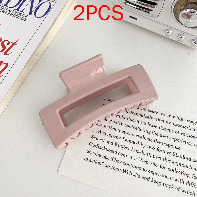 2 ΤΕΜ Premium Σετ Κεφαλών Νέο Γυναικείο Κλιπ Κλιπ Νύχι Μόδας Καφέ Μαύρο Ακρυλικό Μεγάλες Φουρκέτες Claw For Lady Clip Barrette Αξεσουάρ μαλλιών