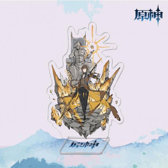 Anime Game Merchandise Sunny Day Barbara Genshin Impact Watercolor Acrylic Standee Decoration