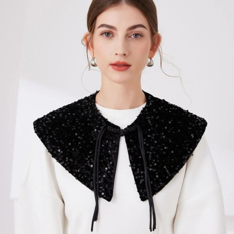 Many Style Shinny Shirt Detachable Collar for Womens Fake Collar Shawl Fashion Shoulder Wraps False Detachable Shirt Collar