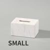 Nordic Natural Marble Tissue Box Square Rectangle Creative Black White Paper Drawer Paper Box Home Hotel Model Room Ornaments