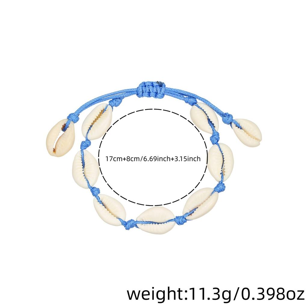 Wax Thread Woven Hand Rope Bohemian Trend Shell Jewelry Bracelet