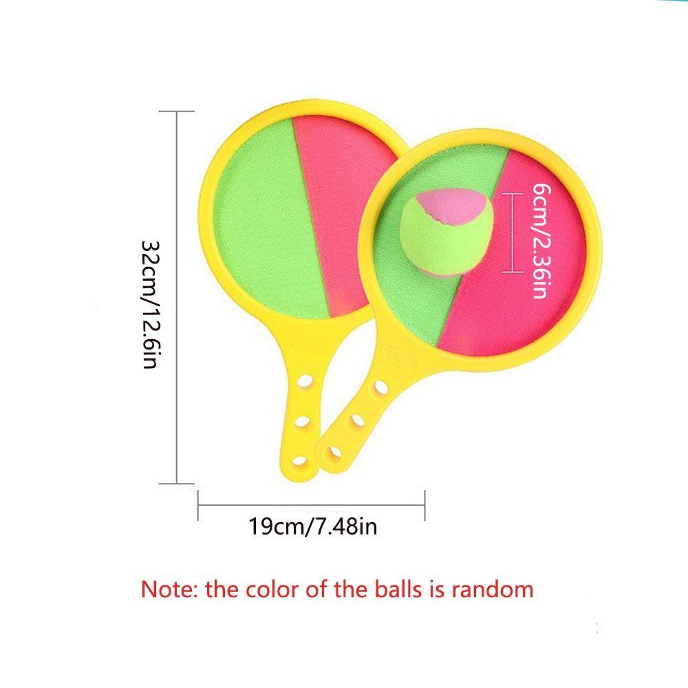 Tennis Style Toss and Catch Ball Set Disc Paddle Throwing Toy Ball  Yard Activities