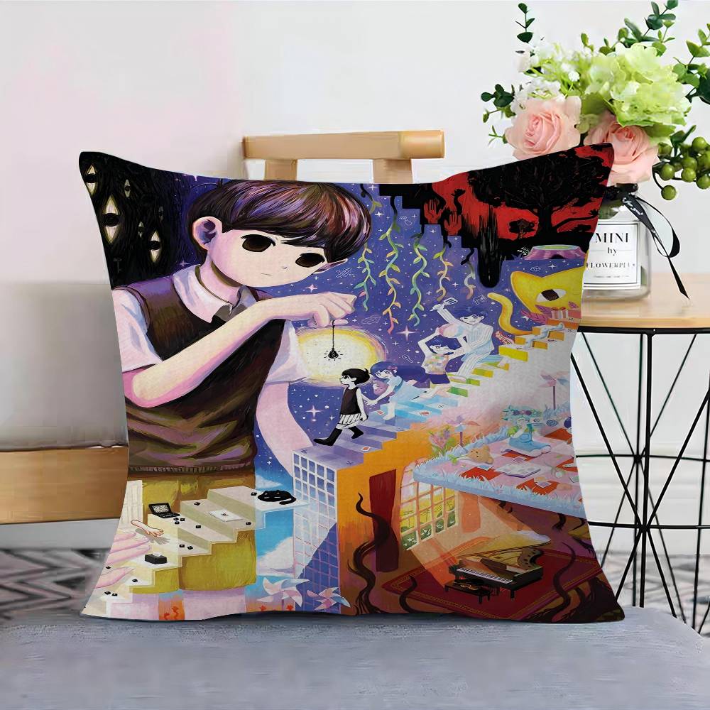 Anime Game Omori Pillow Cushion Cover Pillowcase Living Room Sofa Home Decor Customized