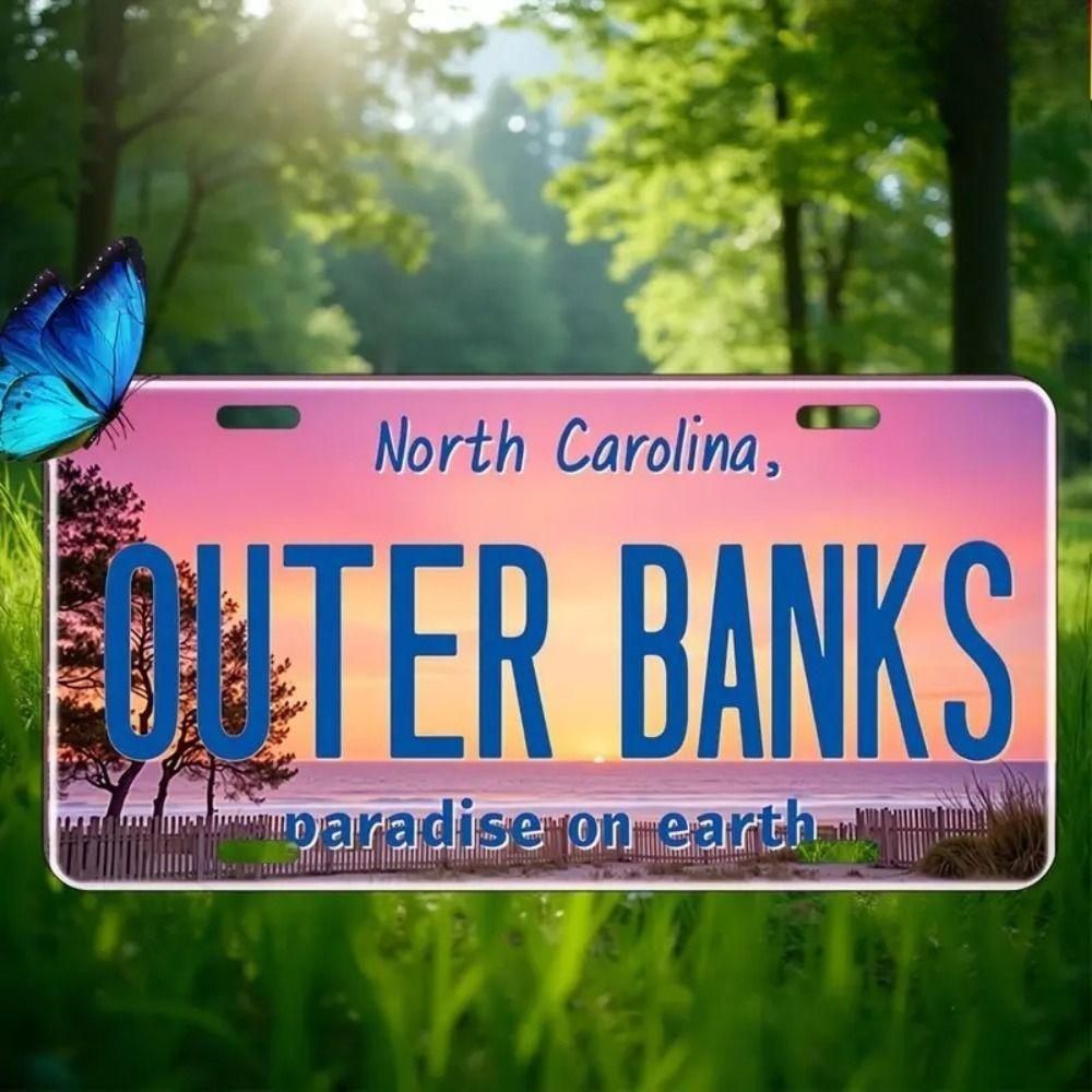 Souvenir Number for the Car , Car Number Plate for Interior Decoration, Metal, 15x30 Cm