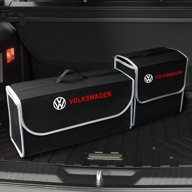 2026 Hot For VW VOLKSWAGEN Car Felt Storage Bag Folding Organizer Box Trunk Tool Case Car Organizer Bag For Volkswagen VW GOLF P