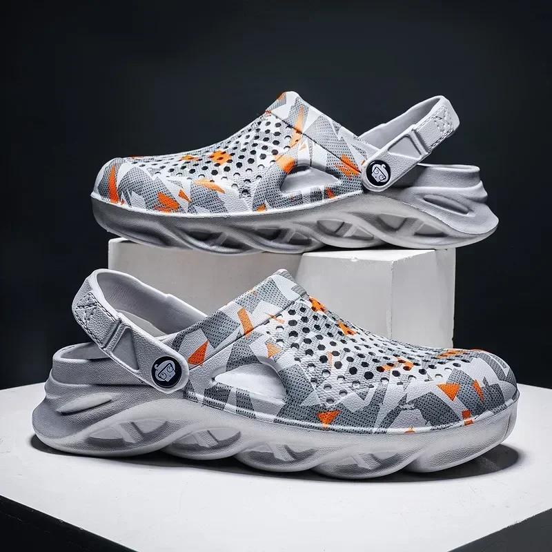 Men's Casual Sandal Men's Summer Sandals Man 2024 Flat Sandals Mens Slippers Beach Shoes Mens Soft Sandles Slipers Crox Style