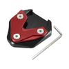 X AUTOHAUX Motorcycle Kickstand Extension Enlarger Pad Side Stand Support Plate for Honda CB1300 2020-2023 (Black/Red)