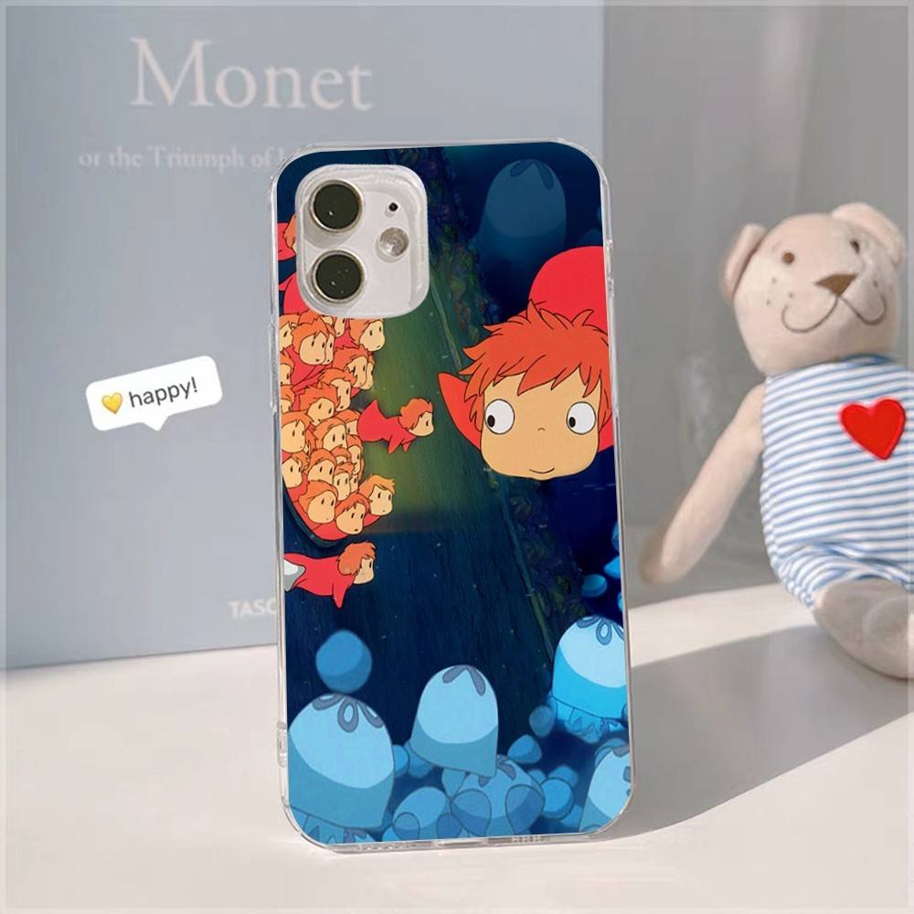 

Japanese Cute P-Ponyo Movie On The Cliff For IPhone 17 16 16e 15 14 13 12 11 Pro Max Mini Plus Phone Case iPhone 17pro max