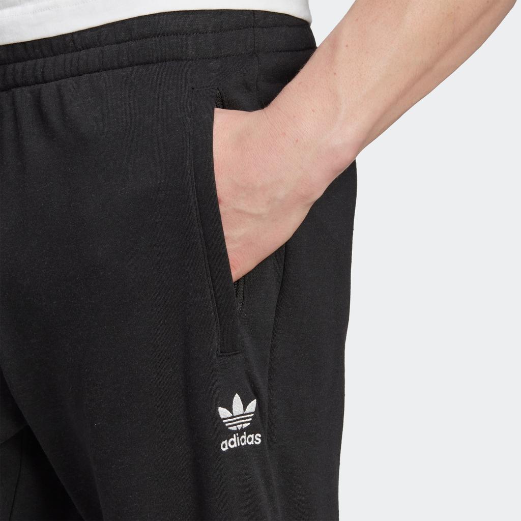 Adidas Originals Essentials+ Made With Hemp Solid Logo Joggers Men Bottoms Black HR8616