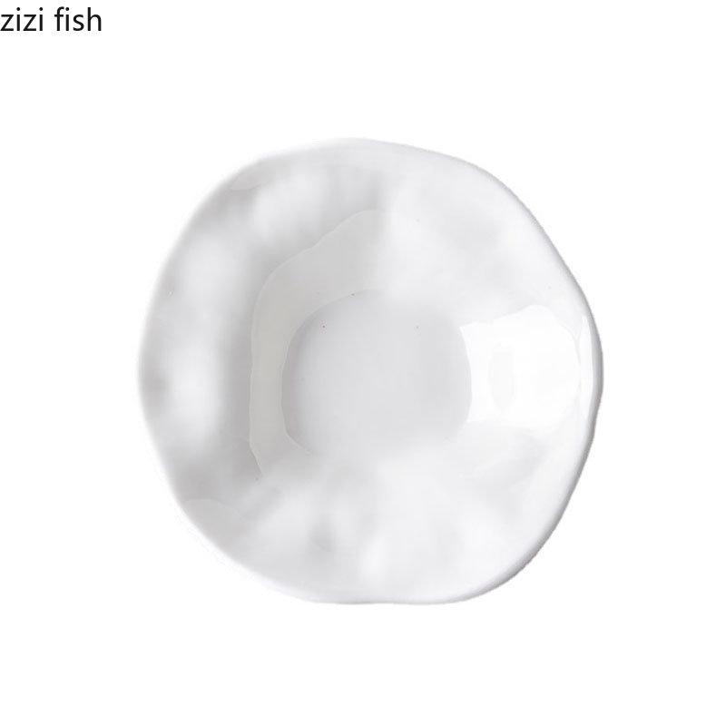 Ceramic Soup Bowl Household Shell Shaped Salad Bowl Dessert Bowl Ice Cream Bowls Snack Bowls Fruit Bowls Kitchen Supplies