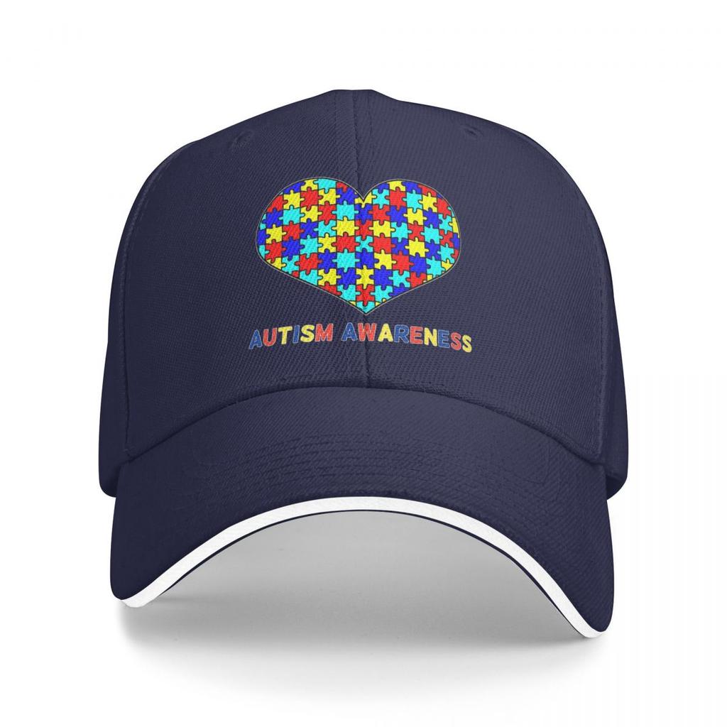 Unisex Baseball Hats Love Heart Autism Awareness Outdoor Streetwear Summer Sports Baseball Caps Hip Hop Cap Casquette Hats