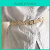Ceinture de taille tissée à la main pour femmes avec boucle en alliage pour robes et jeans