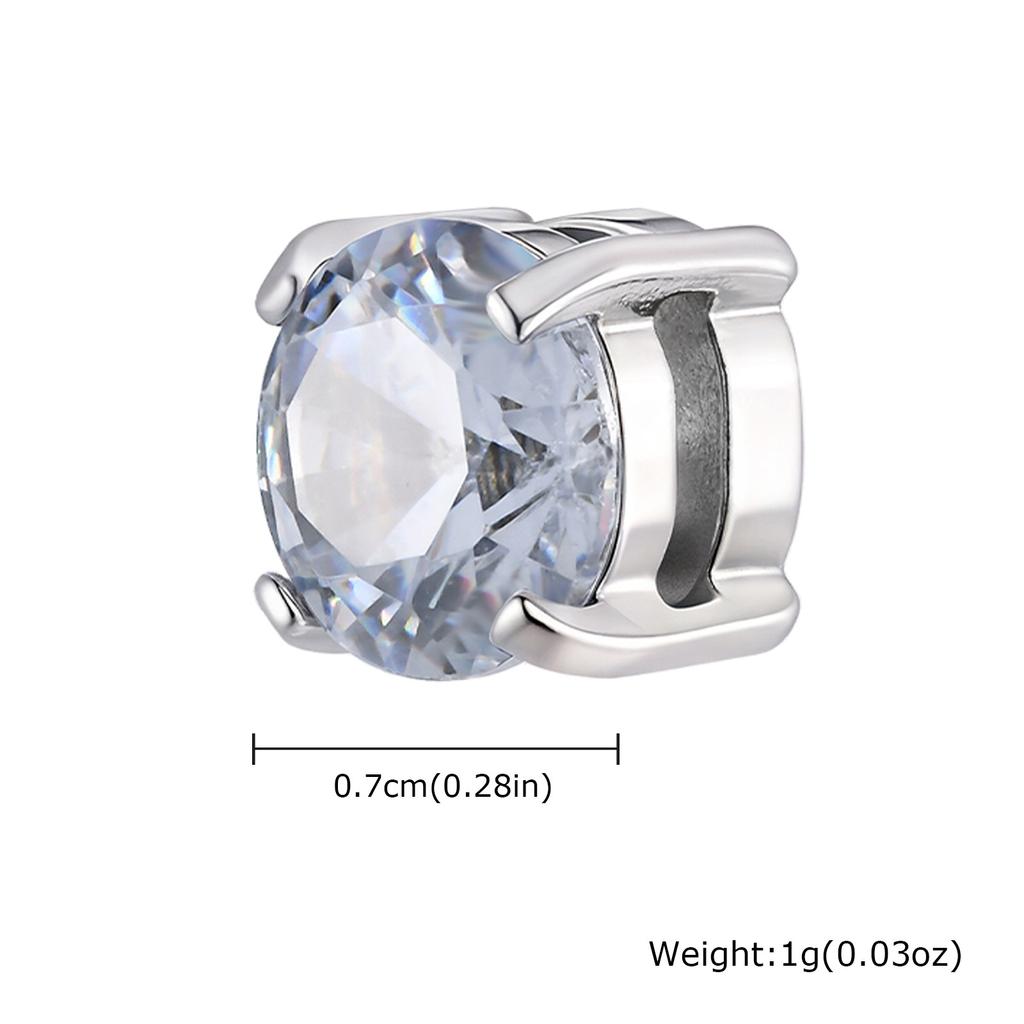 Hiphop Magnetic Ear Clip for Men Women,Crystal Zircon Metal Ear Clip,Non Perforated Ear Jewelry Gift