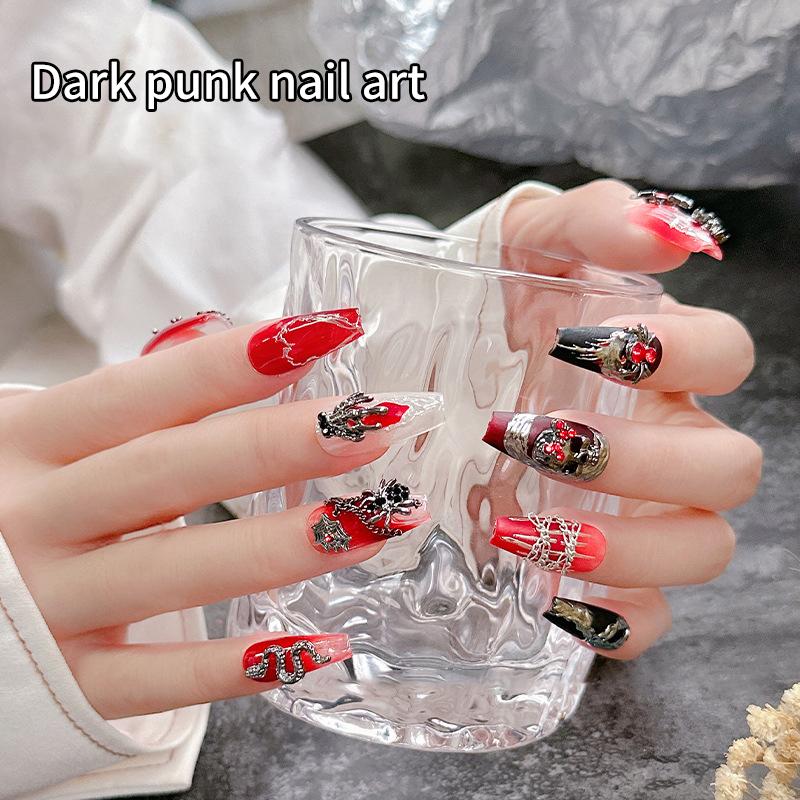 10 Stücke Halloween Element Nagel Diamant Menschlicher Schädel Spinne Form Diy Charms Dekoration Persönlichkeit Stereoskopischen