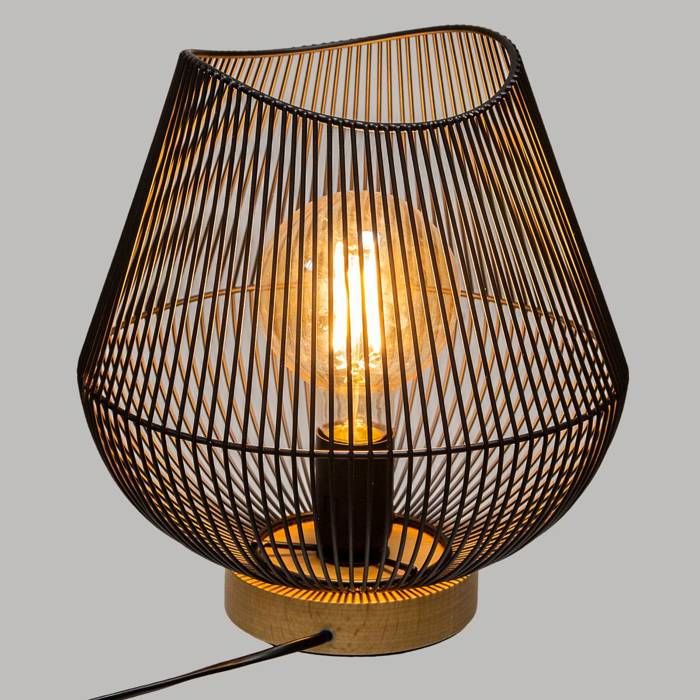Lampe filaire "Jena" métal noir H28cm - Atmosphera createur d'interieur