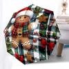 1pc Christmas Gingerbread Man Auto-Folding Umbrella, Portable 3-Fold Design with 8-Rib Iron Frame, Perfect for Fans, Travelers, Daily Use, and Festive