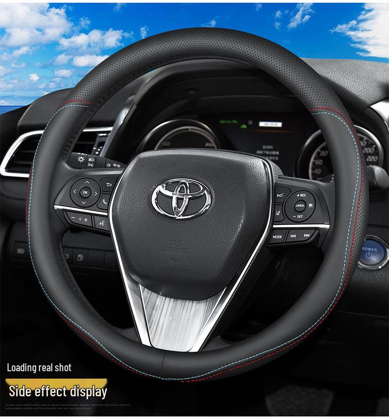 Genuine Leather Steering Wheel Cover for 2021 XPeng P7/G3/P5, Ultra-Thin, All-Season.