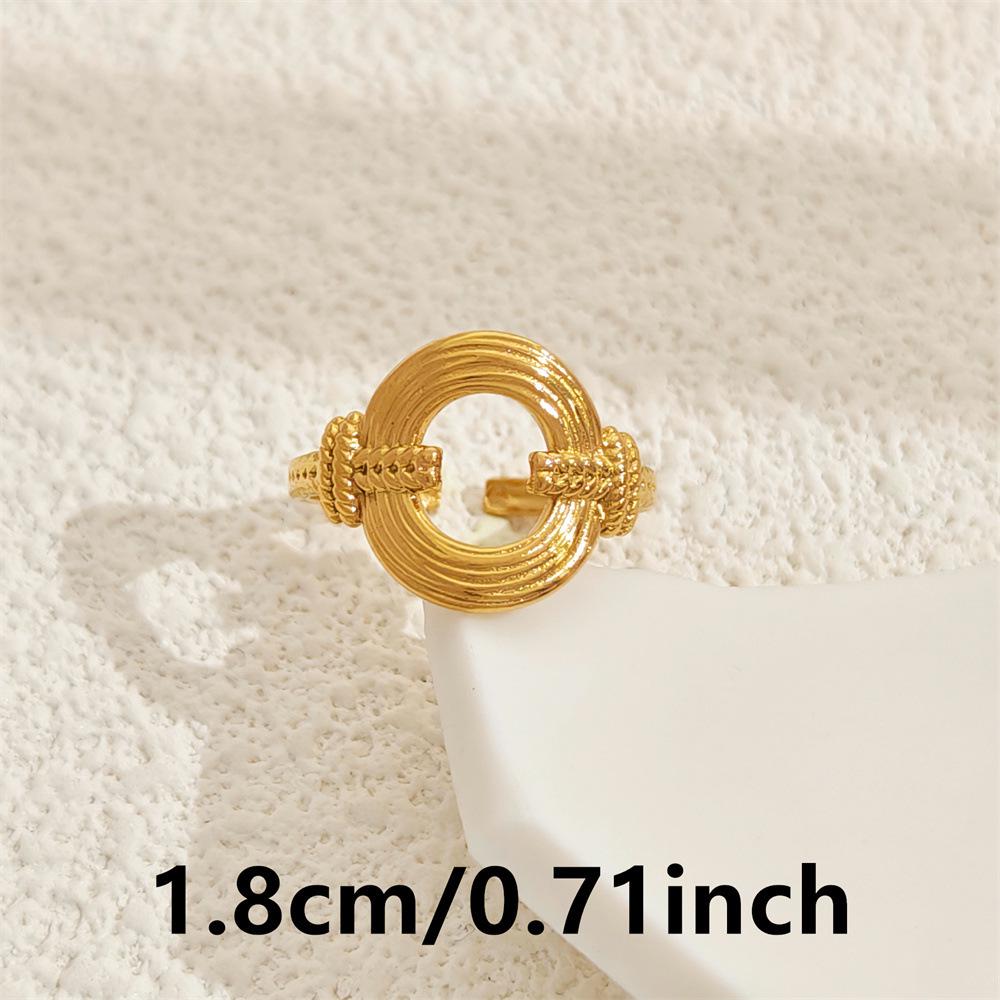 Titanium Steel Open Emotion Couple Ring - Non-Fading 18k Gold Stainless Steel Jewelry.