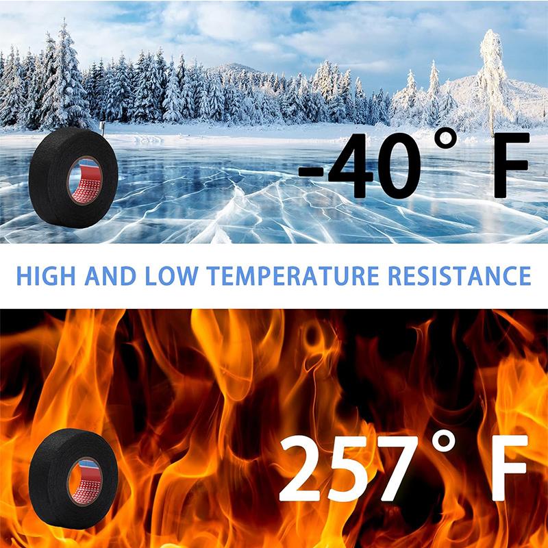 Automotive Wire Harness Cloth Tape High Temp Wrapping Noise Damping Heat Proof Adhesive Fabric Electrical Flannel Tape 15M/45M