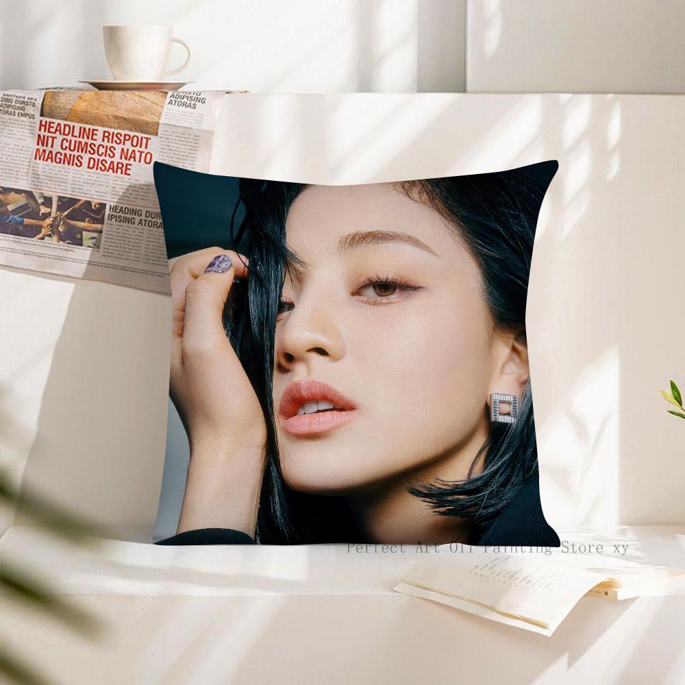 1PC Korean Group Jihyo Pillow Case Square Pillow Cushion Cover Bedroom Sofa Room Decoration Casual Kpop T-TWICE Pillow Cover