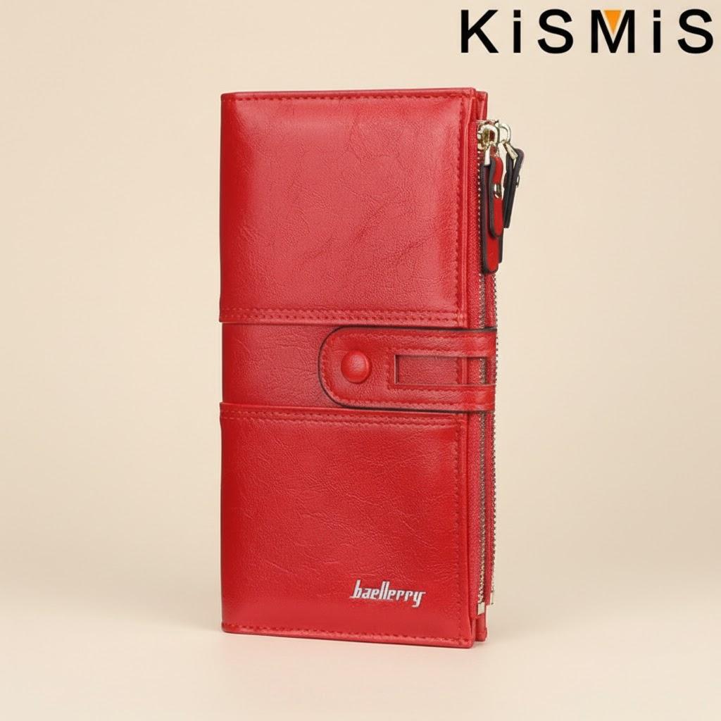 

Women Multi-functional Long Wallet Large Capacity Mobile Phone Bag Korean Zipper Coin Purse Fashion Multi-card Holder червоний