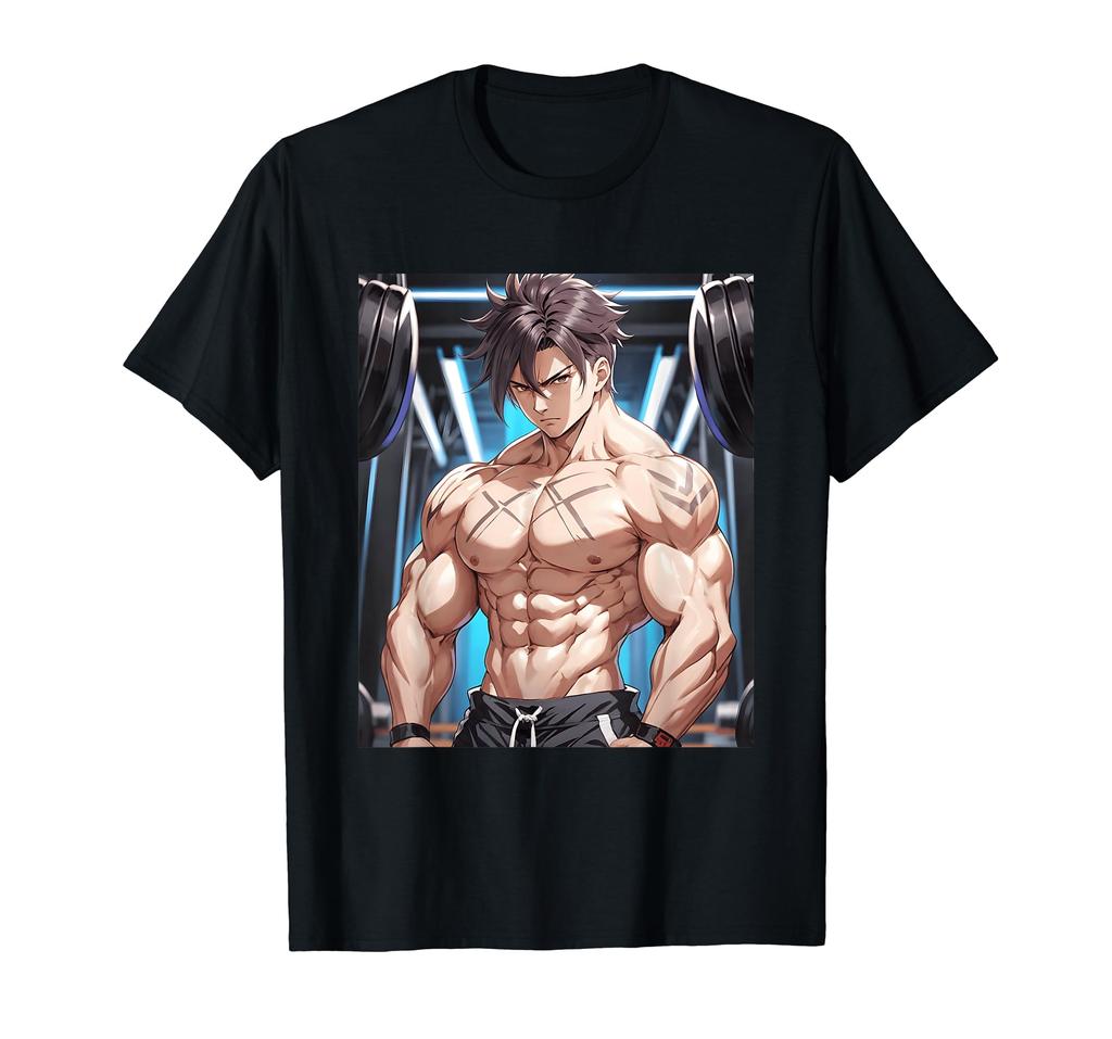 Motivation Print Anime, Gym, Workout, Manga, Japanese, T-Shirt