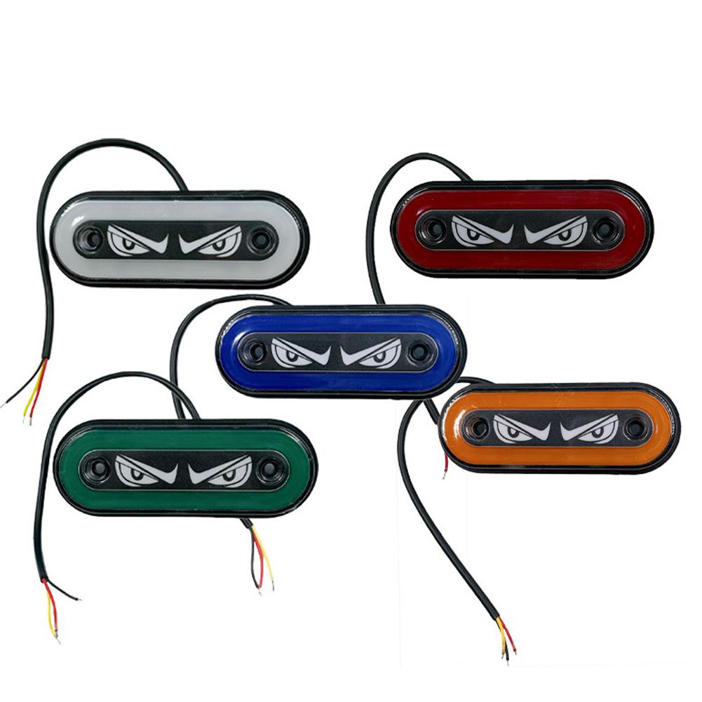 High Visibility 12V/24V LED Side Markers - Flashing & Constant Light Modes for Trucks, Trailers & Motorcycles
