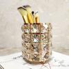 Silver/Gold Makeup Brush Holder Organizer Cosmetic Storage Box Brush Bucket Jewelry Box Pen Holder Desktop Finishing Crystal Ornaments