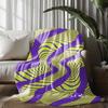 Swirly Pattern Blanket Microfiber Flannel Cover Blanket Bedroom Living Room Sofa Soft And Comfortable Home Decoration