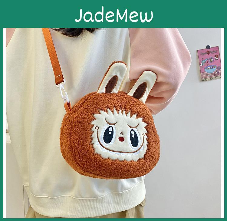 Tasche Cartoon Labubu Kinder Umhängetasche Matt Münzbörse Mädchen Blasen Plüschtasche