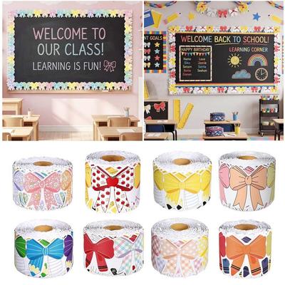Self-Adhesive Bulletin Board Border Poster Border Stickers for Classroom Decorations