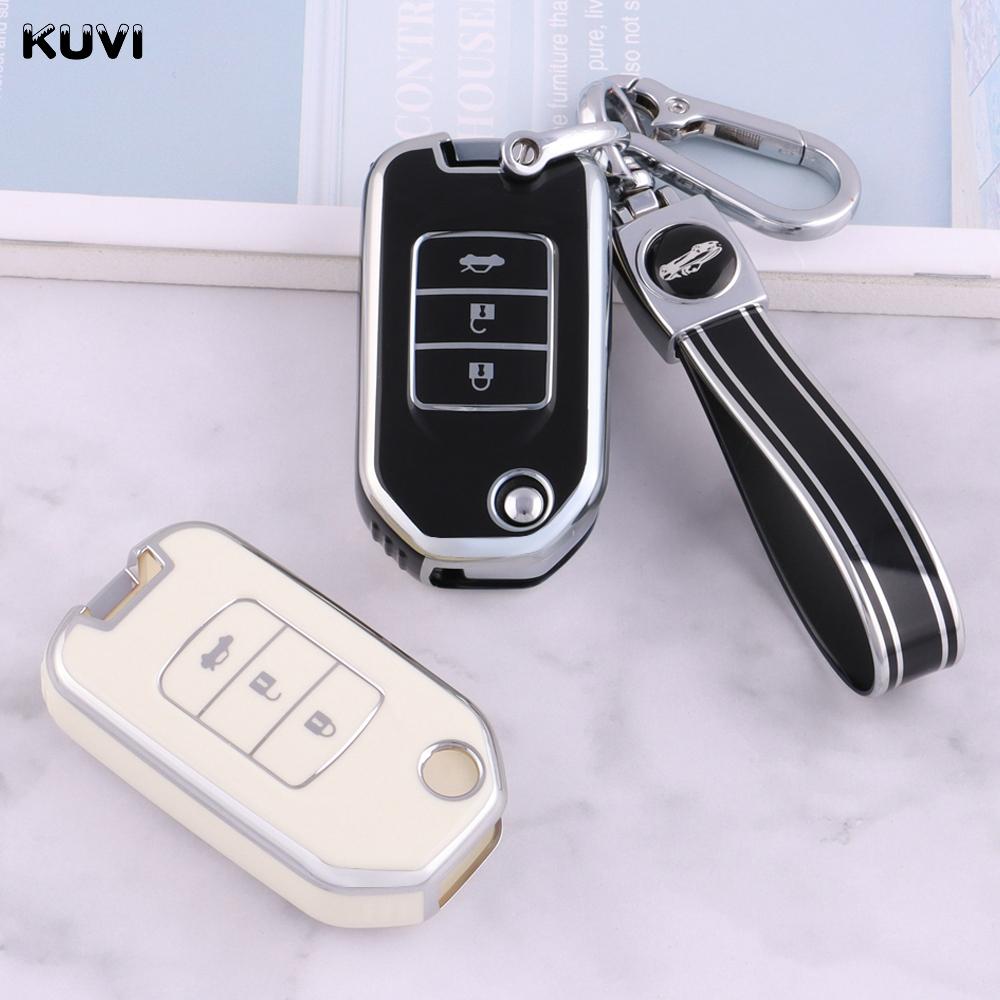 TPU Auto Klappschlüssel Hülle Schale für Honda Civic Hrv Crv Xrv Cr-V Crider Odyssey Pilot Fit Accord Schutz Zubehör