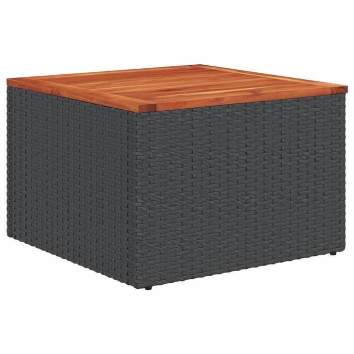 VidaXL Salon de Jardin avec Coussins 9 pcs, Canapés de Terrasse, Ensemble de Meubles de Patio, Mobilier d'Extérieur, Noir 3227505