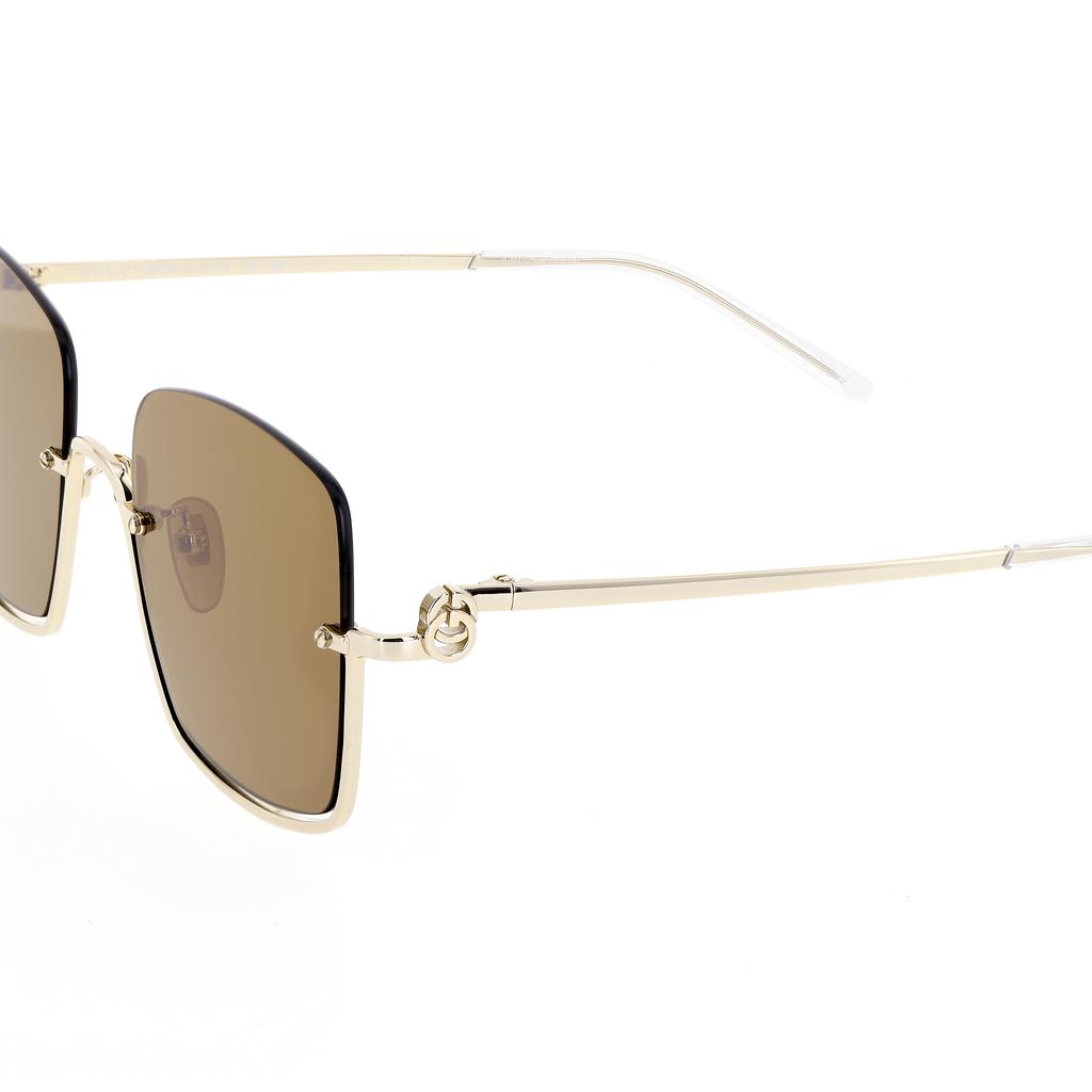 Gucci Eyewear Square Frame Sunglasses Women's Gold