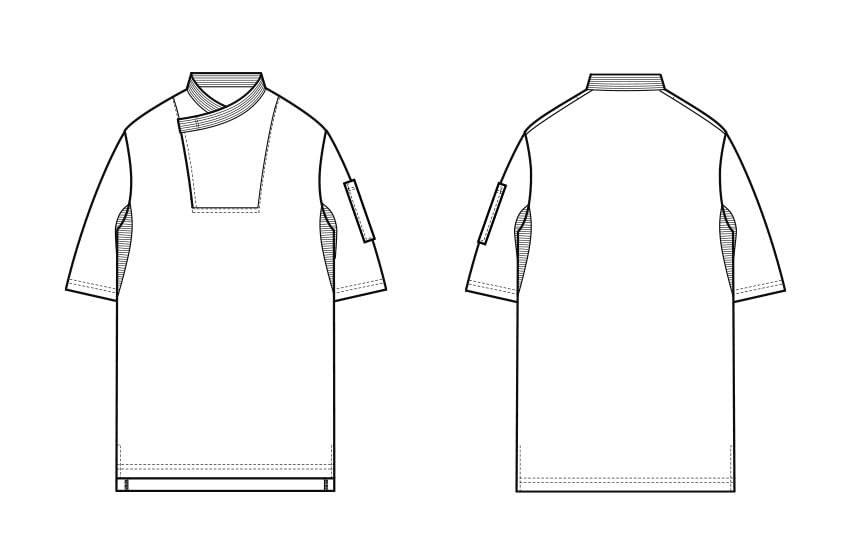 Seven Uniform CA2146-9 Coat/Short Sleeve Black LL