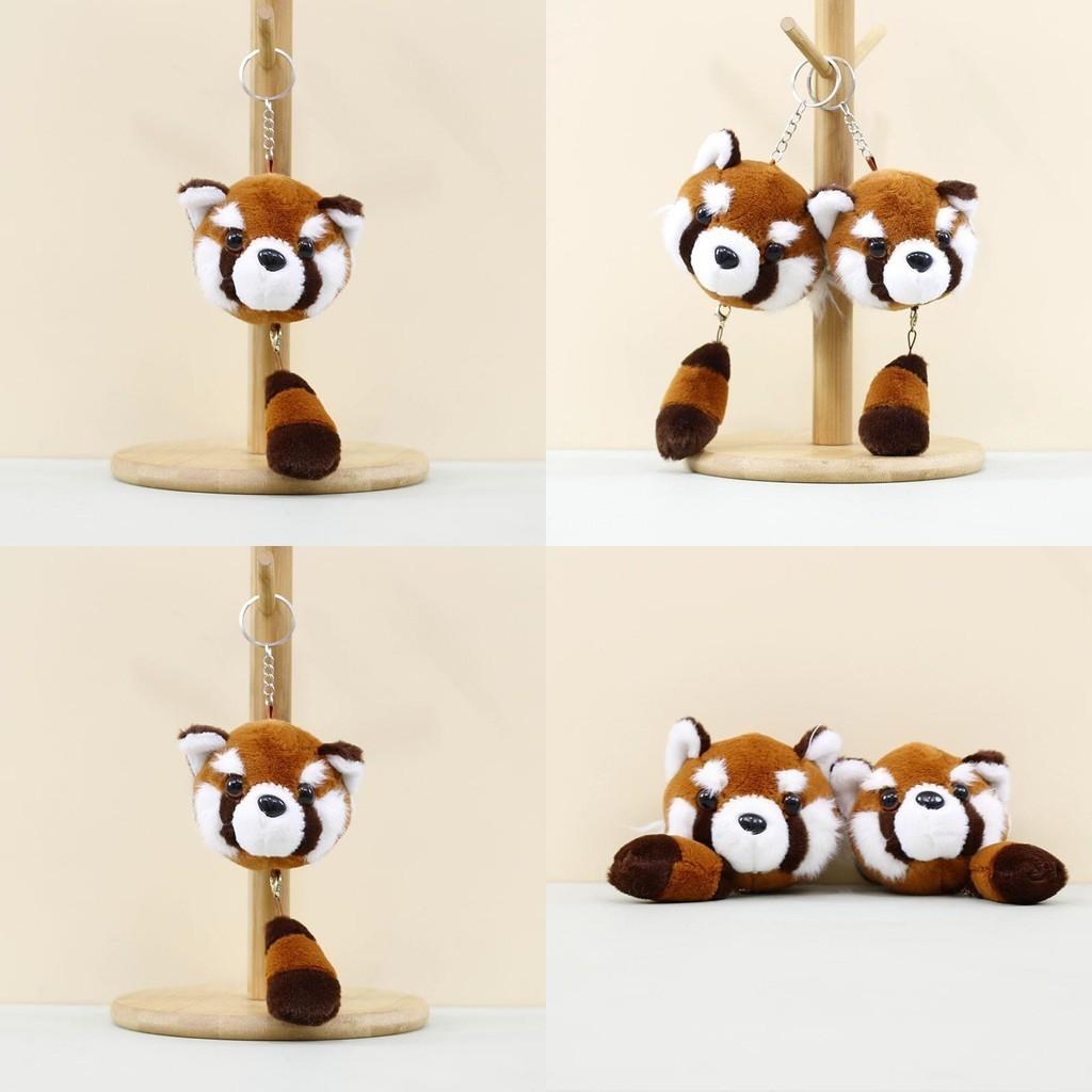 Adorable Raccoon Plush Toy Cute Stuffed Animal Keychain Bag Charm Cuddly Teddy Bear