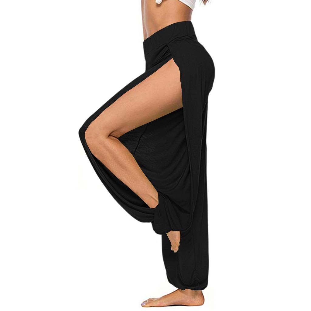 Dámské barevně dělené vysoce pružné kalhoty na cvičení, běh, jógu, volný čas