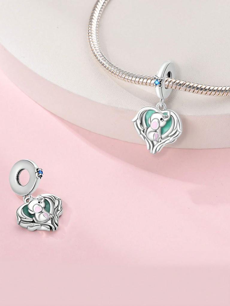 Charms Plata Cute Elephant Bear Beads Copper Plated Fit Copperoriginal Bracelet For Jewelry Making Diy Charm