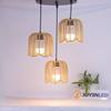 JOYINLED Woven Boho Ceiling Hanging Light Paper Rope Pendant Lamp Farmhouse Hand Woven Wicker Shade E27 Chandelier Light Fixture