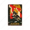 DORA Segno in Latta TT Isle Of Man Poster Metallico Retro Vintage Segni in Latta Gare di Motociclette Targhetta Piatto da Parete Pub Bar Garage Decorazione Casa xcm