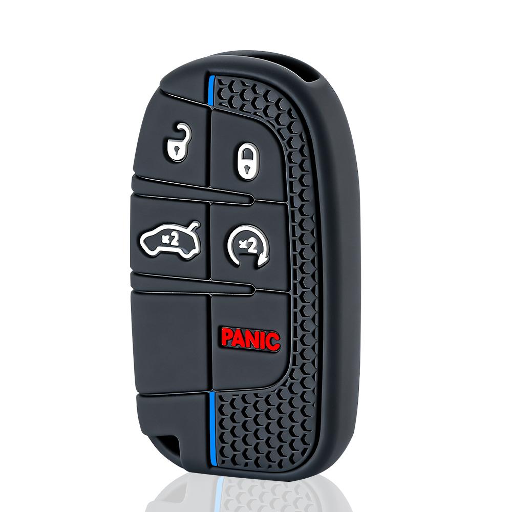 5 Buttons Silicone Car Smart Key Cover For Jeep Renegade Frand Cherokee Dodge Journey Charger Chrysler 200 300 300 Shell Fob