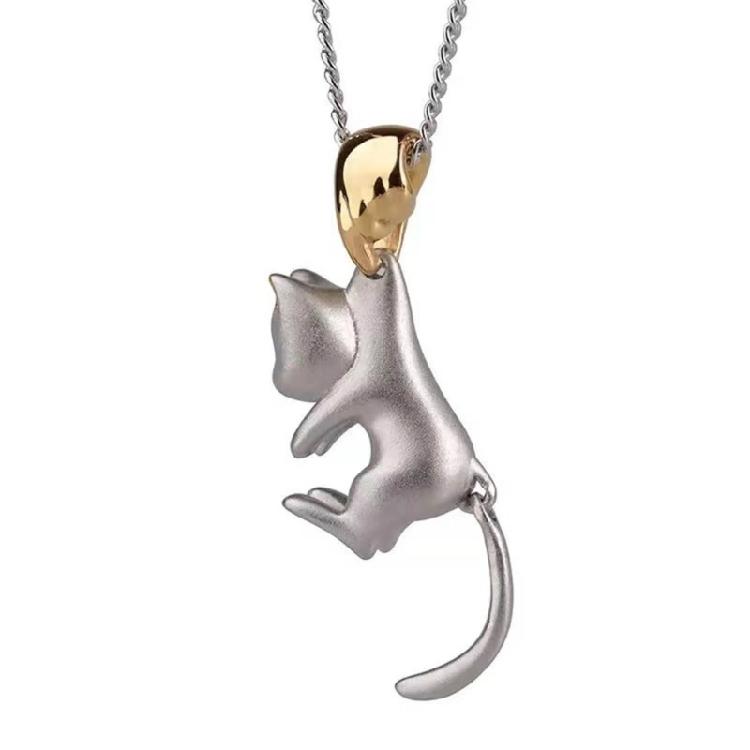Collana girocollo con ciondolo gatto Gioielli animali carini Semplice catena per clavicola