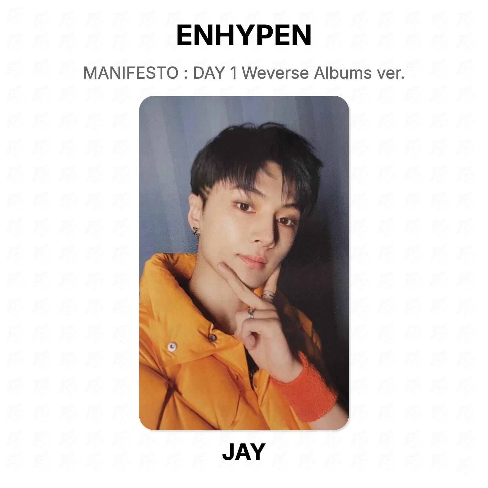 ENHYPEN MANIFESTO : DAY 1 Weverse Albums ver. Official Photocard JAY
