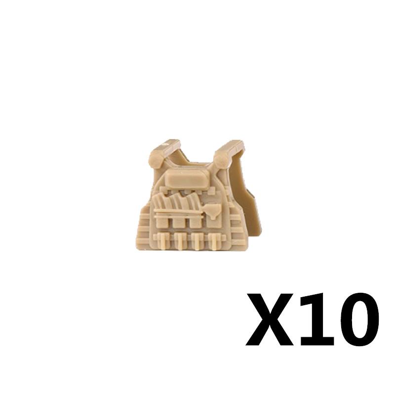 MOC Militärfigur Zubehör Bausteine Alpha SWAT Helm Weste Rucksack Knieschoner Nachtsichtgeräte Steine Spielzeug K017