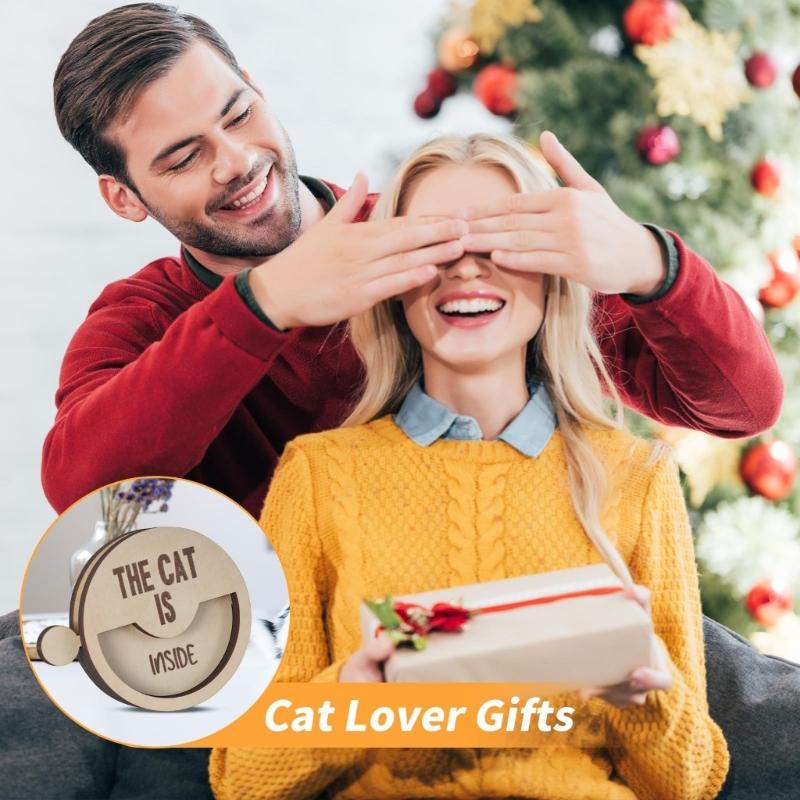 Natural Wood Cats Sign Reminder Cats Inside Outside Wall Hanging Decoration Door Sign For Pet Lover And Balcony Window