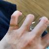 Xiaohongshu Women's Unique Imitation Ruby & Diamond Ring - Versatile Index Finger Design