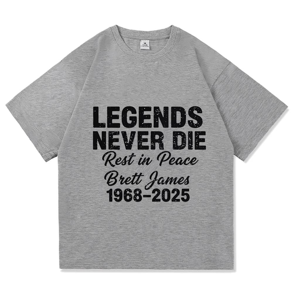 Fashion Rest in Peace Brett James T Shirt 2025 Men/Women Aesthetic Tshirt Unisex High Quality Streetwear Vintage Cotton Tees